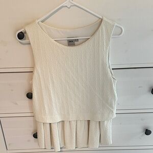 ASOS Textured Cream Sleeveless Blouse Sz 8